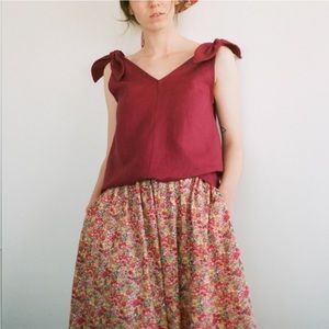 Eliza Faulkner linen Bunni top (yellow)